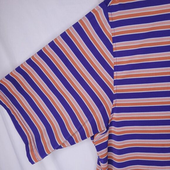 Southern Marsh Polo Shirt Mens Medium Striped Purple, Orange - Picture 5 of 13
